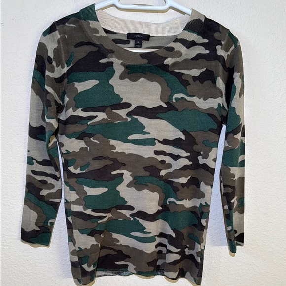 J Crew Merino Wool Tippi sweater in camouflage - Picture 4 of 7